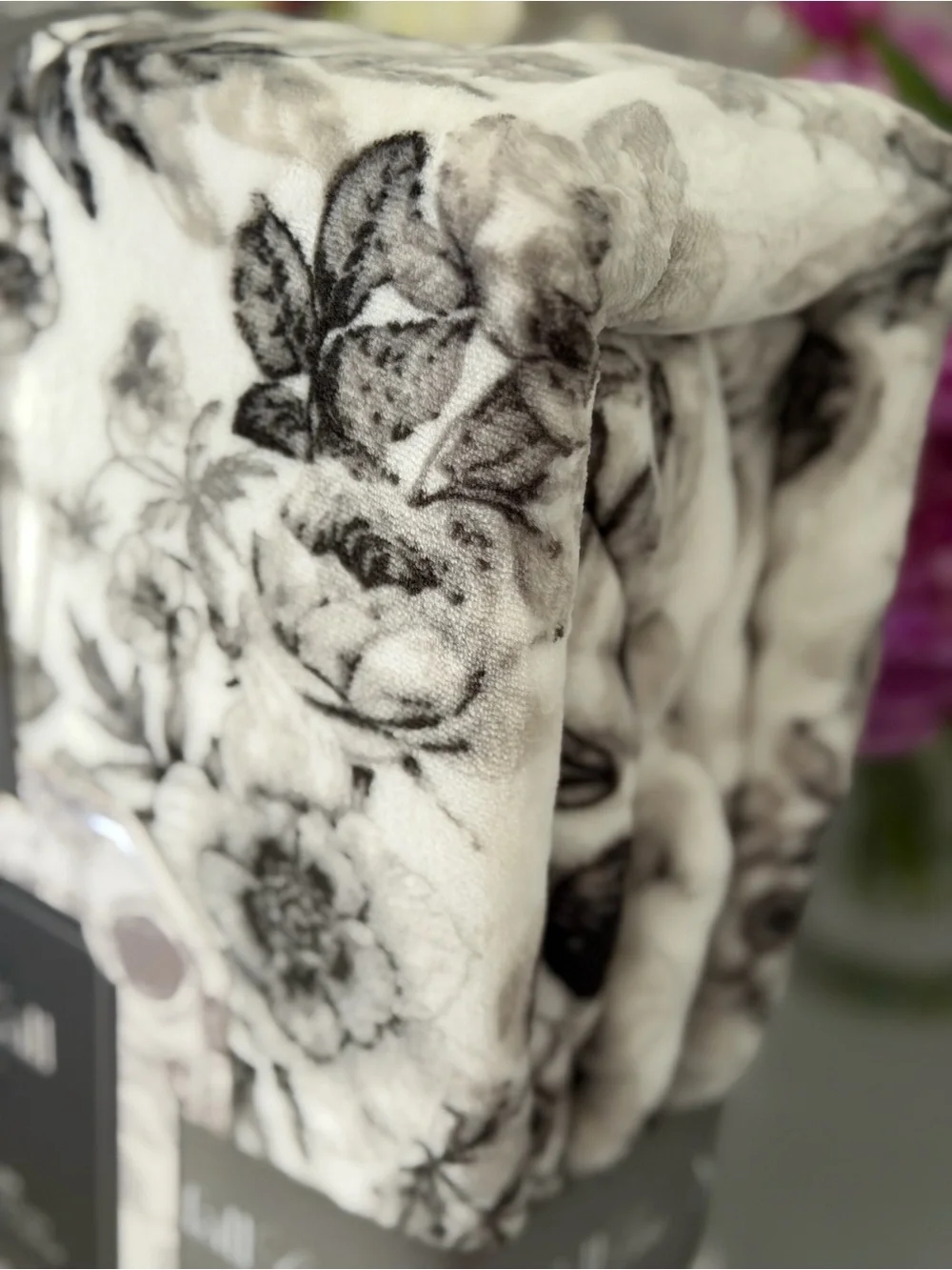 Nightfall lane Halloween Throw Blanket rose skull floral spooky gothic farmhouse
